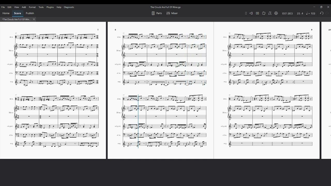 Captain Beefheart - The Clouds Are Full Of Wine (Not Whiskey Or Wine) Transcription