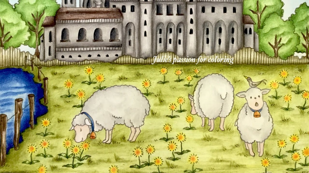 ROMANTIC COUNTRY by Eriy (book 1) - prismacolor pencils - color along PART 2