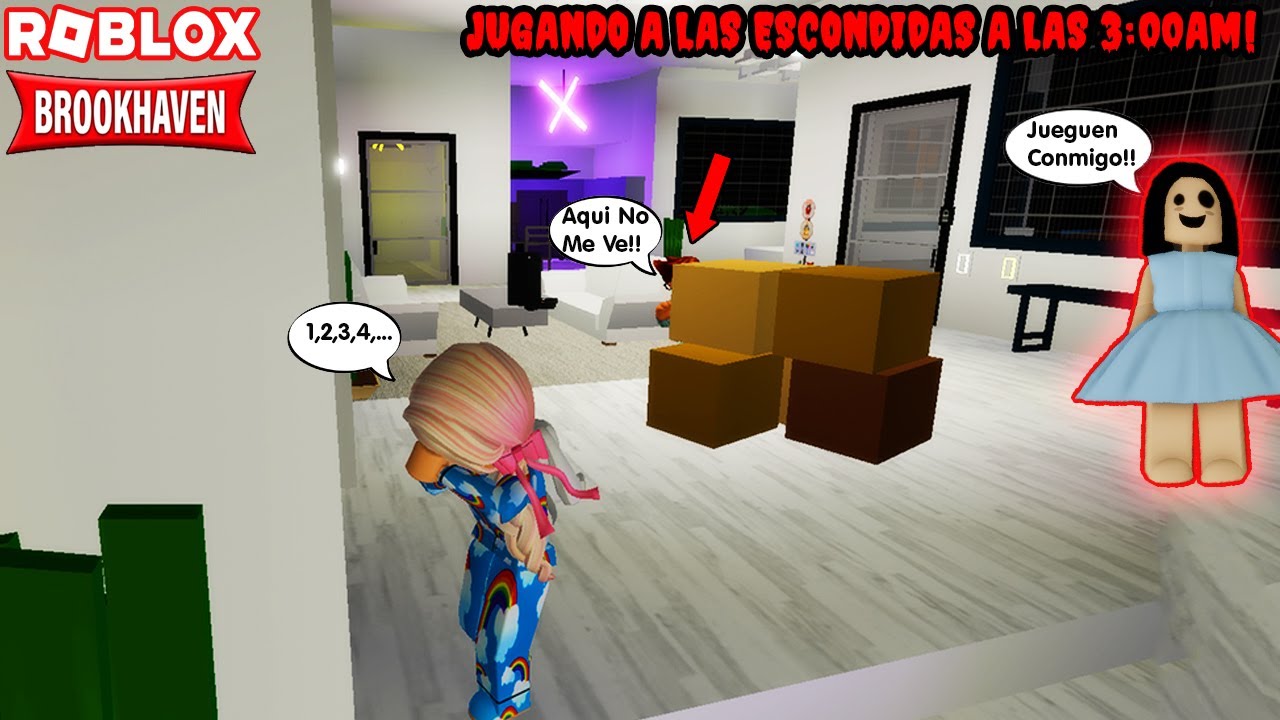 Jugando A Las Escondidas A Las 3:00am Con Mi Hermanito En Brookhaven Cosas Extrañas Pasan! RP😮😁👻