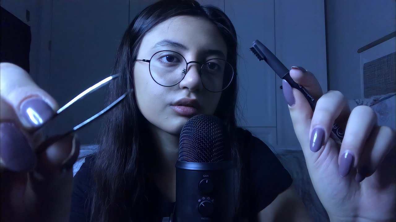 KAŞLARINI ALIYORUM & BAKIM YAPIYORUM | TÜRKÇE ASMR 💗