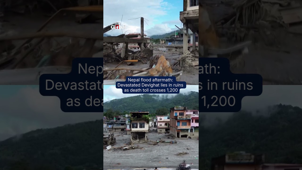Drone Footage From Nepal's Devighat Shows Scale Of Destruction A Week After A Deadly Himalayan Flood