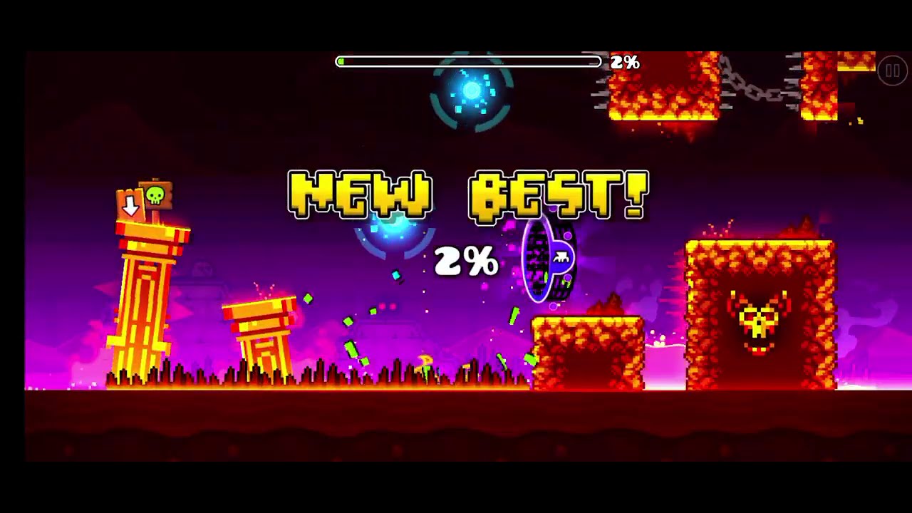 Jogando muitas stereo madness  troll no geometry dash 