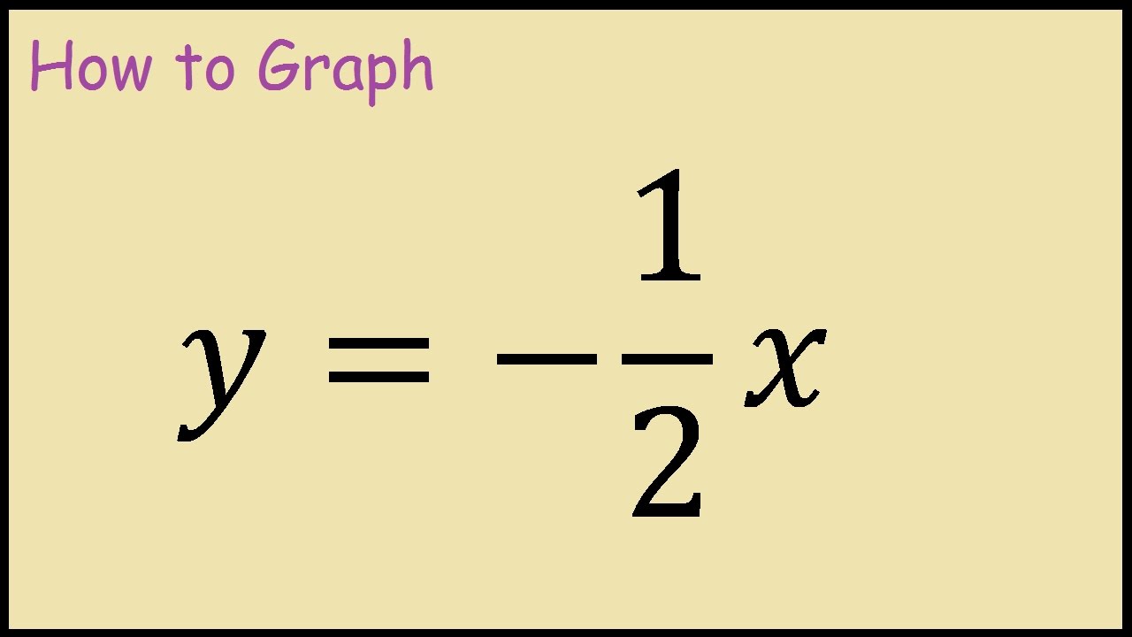 Как построить график y=-1/2x
