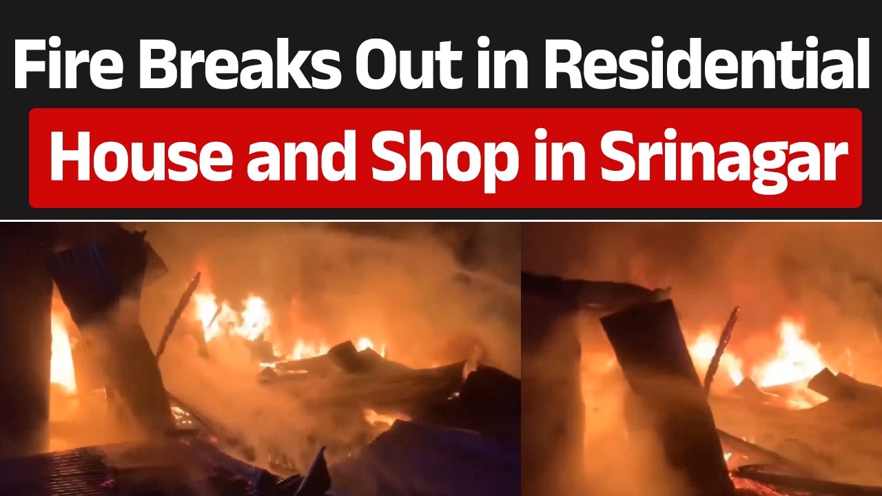 Srinagar HMT Blaze Destroys Residential House & Crockery Shop; No Casualties Reported