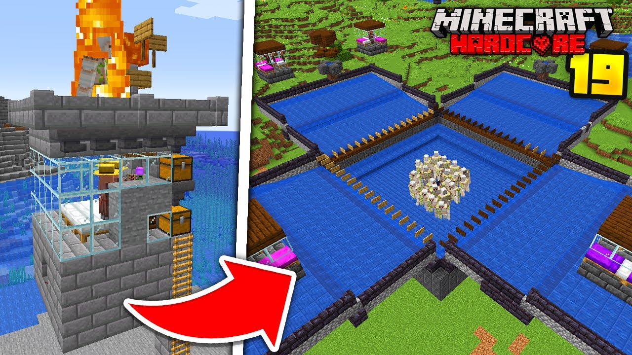 I Transformed My Tiny Iron Farm into a MEGA Iron Farm in Minecraft Hardcore! (#19)