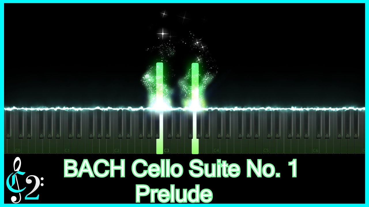BACH - CELLO Suite No.1 PRELUDE in G MAJOR | Piano Tutorial | MIDI | クラシカル【ピアノ】