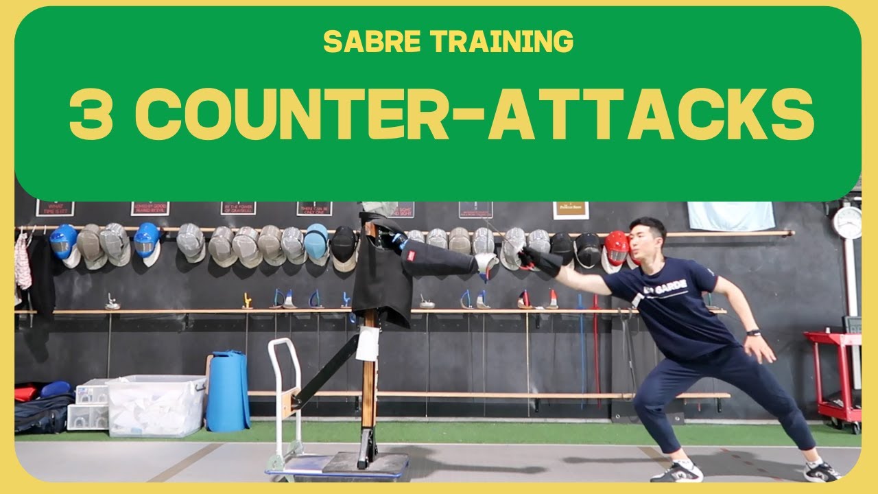 Sabre drills for defence: counterattacks, stop cuts, skyhooks. 사브르 훈련: 수비 동작- 카운터어택, 암터치 击剑训练 防守练习