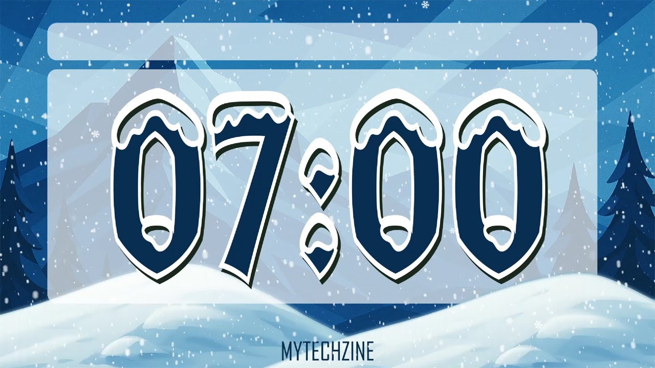 7 Minute Winter Countdown Timer | Silent Focus with End Alarm