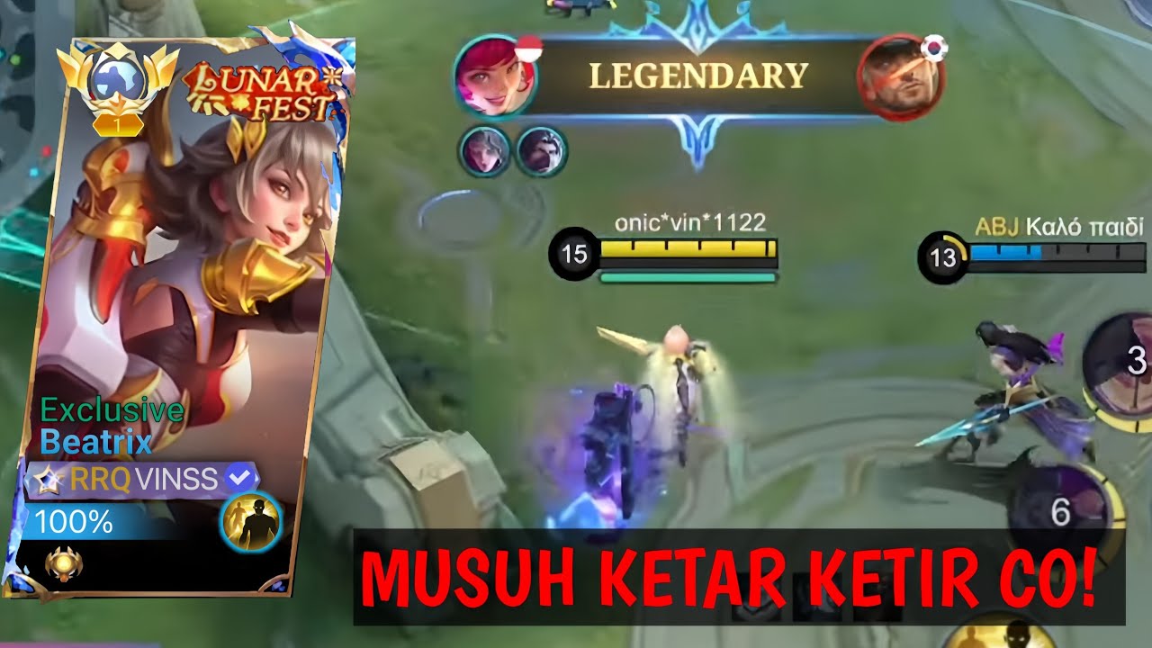 Top Global Beatrix Mode Kompe Dirank Imortal! Lawan Laning Clint!