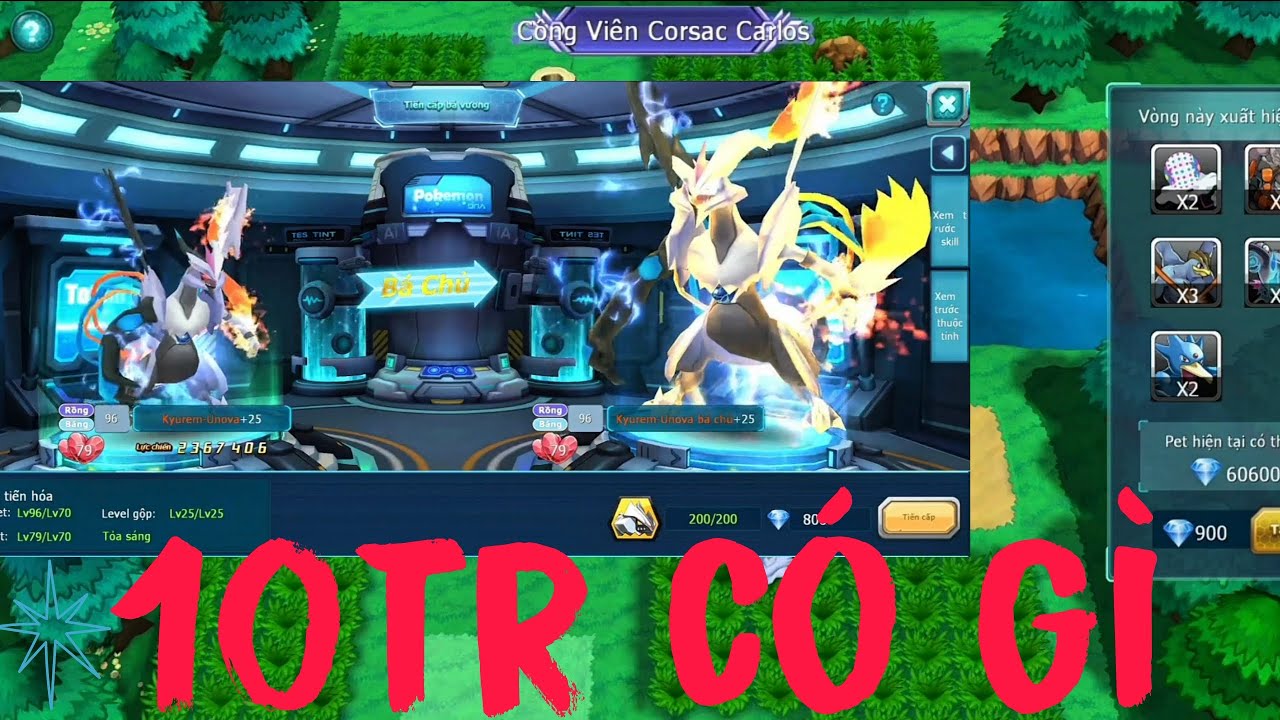 Hành trình top 1: 10tr nạp Công viên và up Unova bá chủ Poke Đại Chiến #pokedaichien #pokemon 
