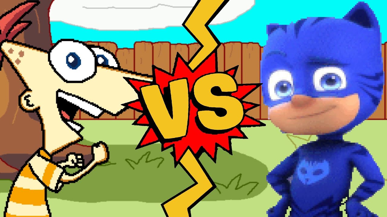 M.U.G.E.N Battles | Phineas Flynn vs Catboy | Phineas and Ferb vs PJ Masks