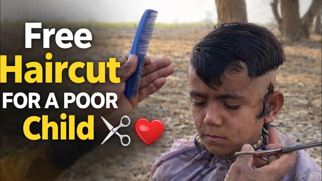 Giving a Free Haircut to a Poor Child | Emotional Barber Story
