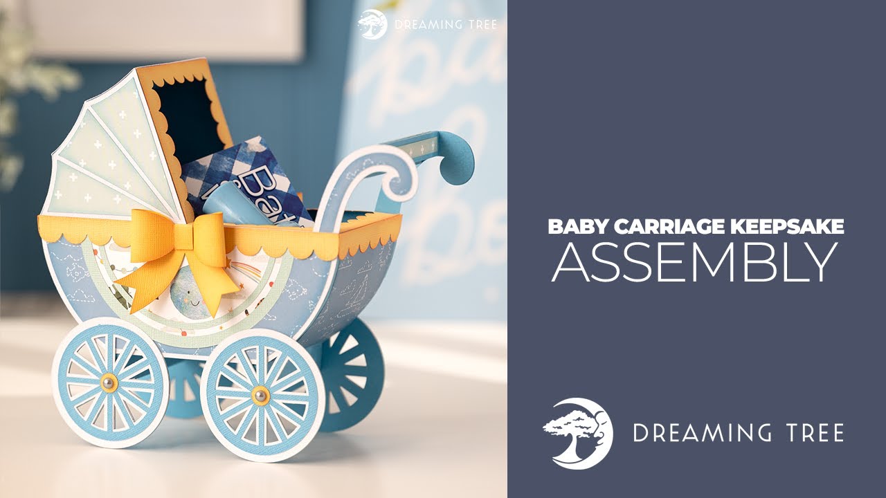 SVG File - Baby Carriage Keepsake - Assembly Tutorial