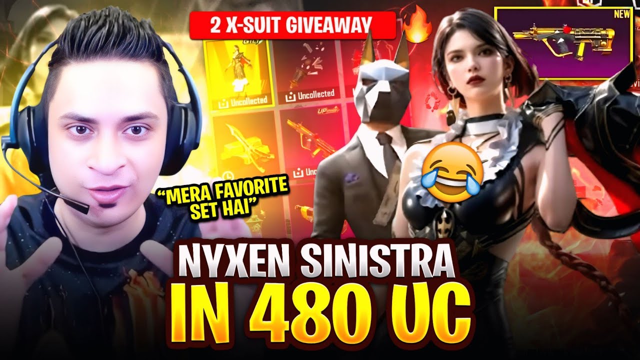 LUCKIEST NYXEN SINISTRA OPENING EVER!🔥480 UC ONLY 😯 2 X-SUIT GIVEAWAYS🔥PUBG MOBILE