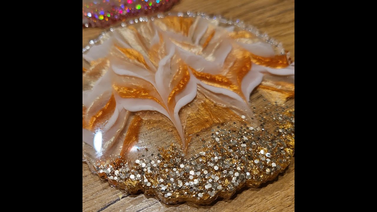 simple aber tolle Epoxidharzuntersetzer 🌞 simple beautiful resin coasters