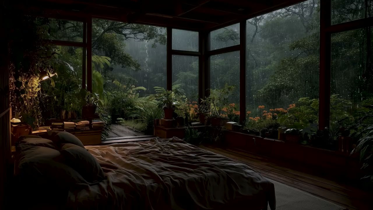 Soothing Rain in a Dark Room | Deep Sleep Ambience to Relax and Unwind