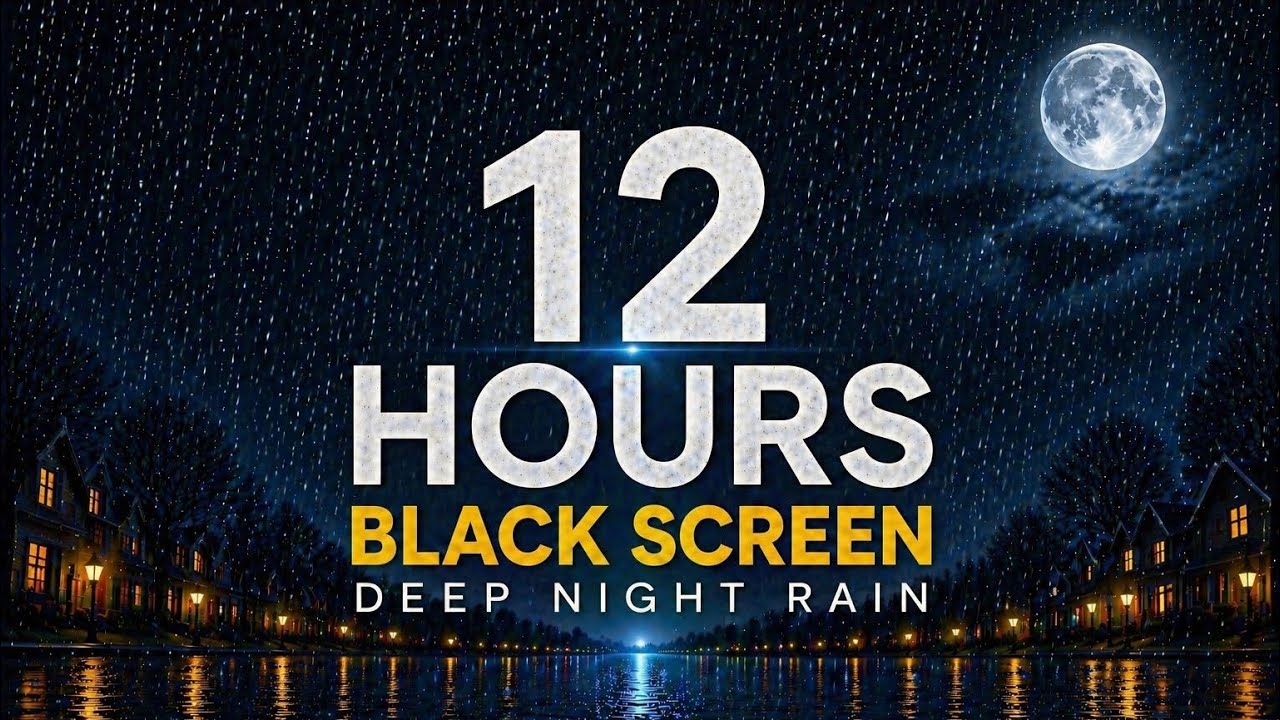 12 Hours Deep Night Rain | Full Night Sleep Ambience