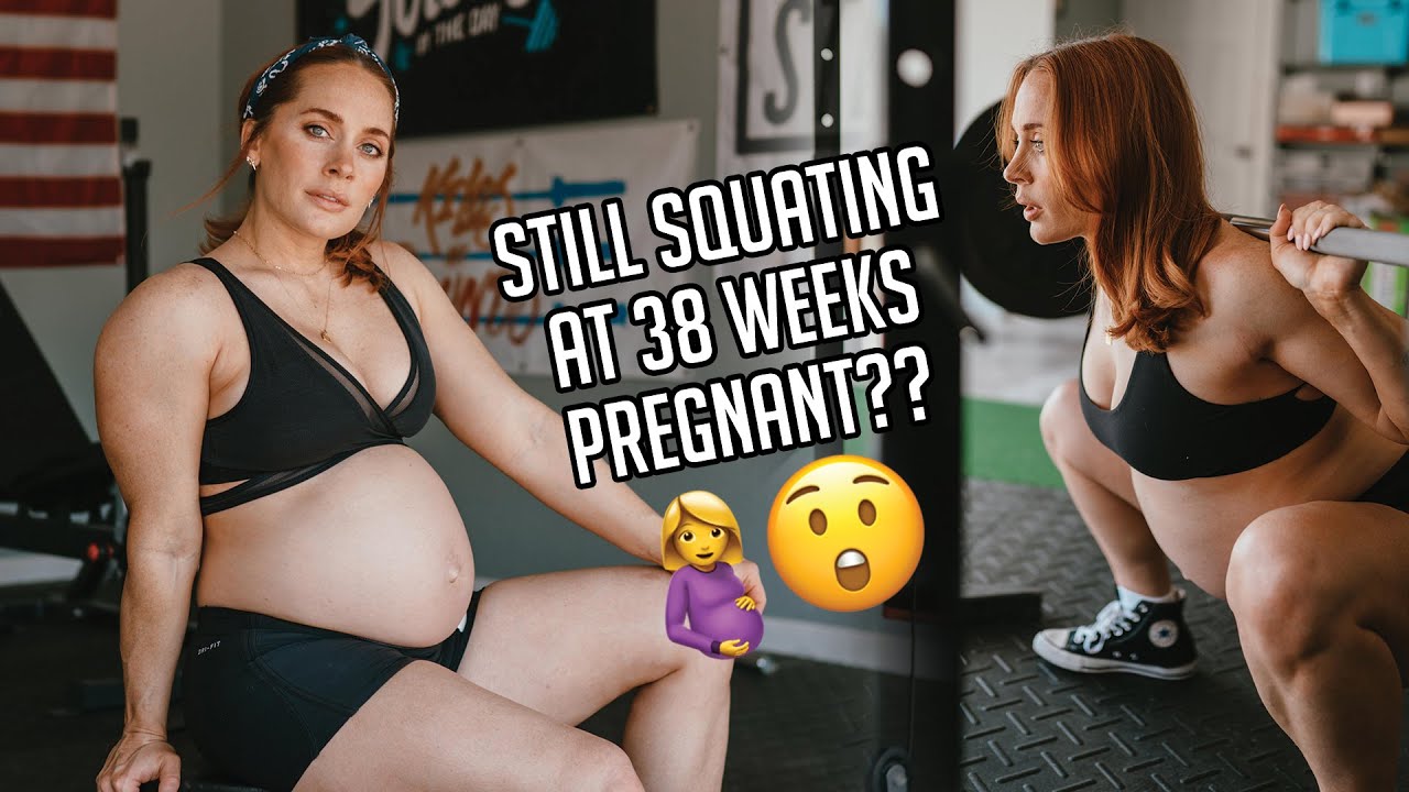 SQUATTING AT 38 WEEKS PREGNANT 🤯 3rd Trimester Workout 🤰
