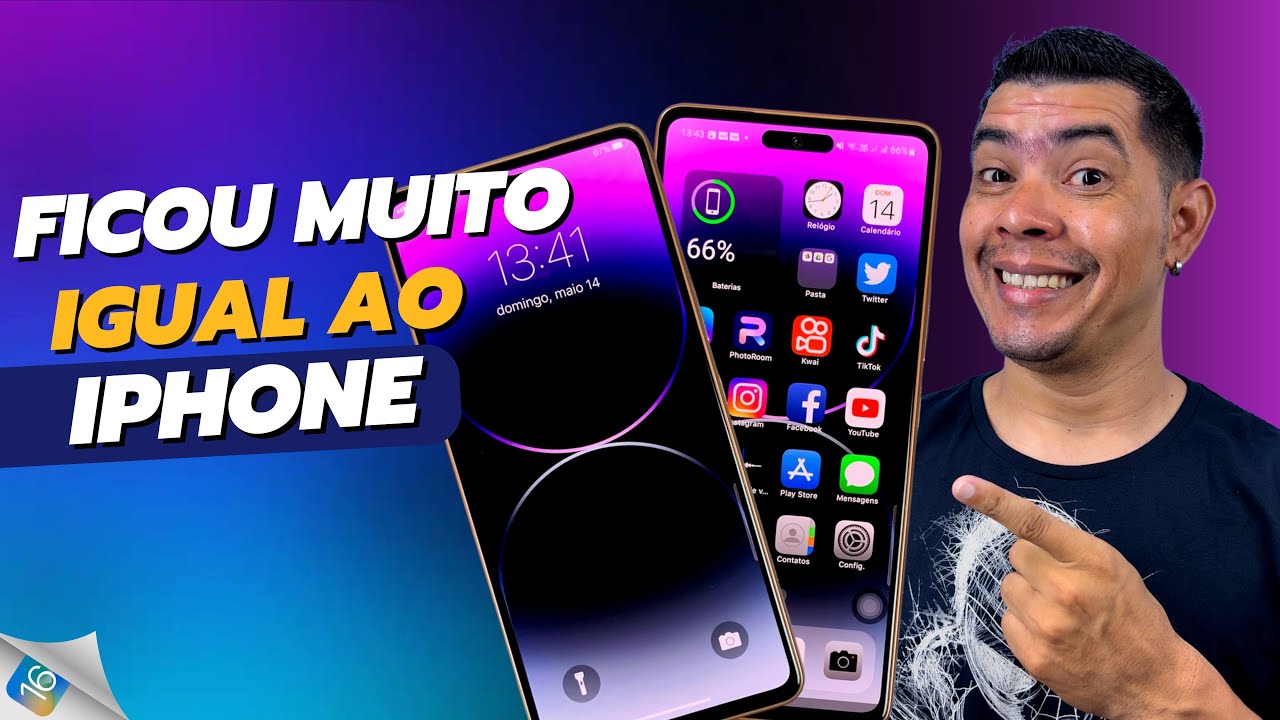 COMO DEIXAR SEU ANDROIDE IGUAL AO IPHONE,ATUALIZADO E COM TODAS AS FUNCIONALIDADES!  (IOS 16)
