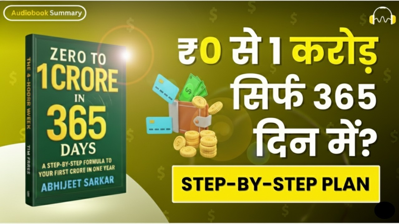 0 Se 1 Crore Sirf 365 Din Mein? 💰 | Step-by-Step Strategy 🤯 | Book Summary in Hindi