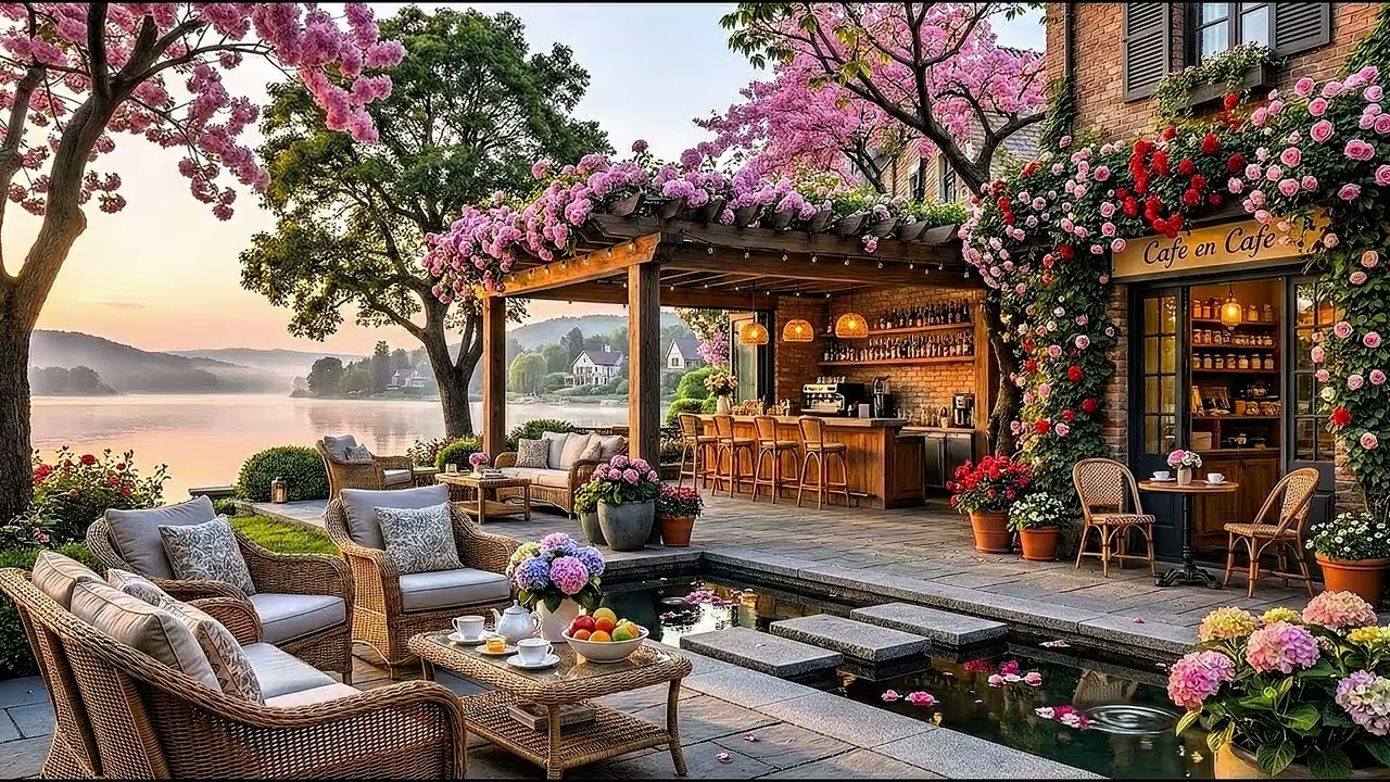 Spring Jazz Café Escape - Relaxing Jazz Music At Spring Coffee Shop Ambience For Focus & Calm
