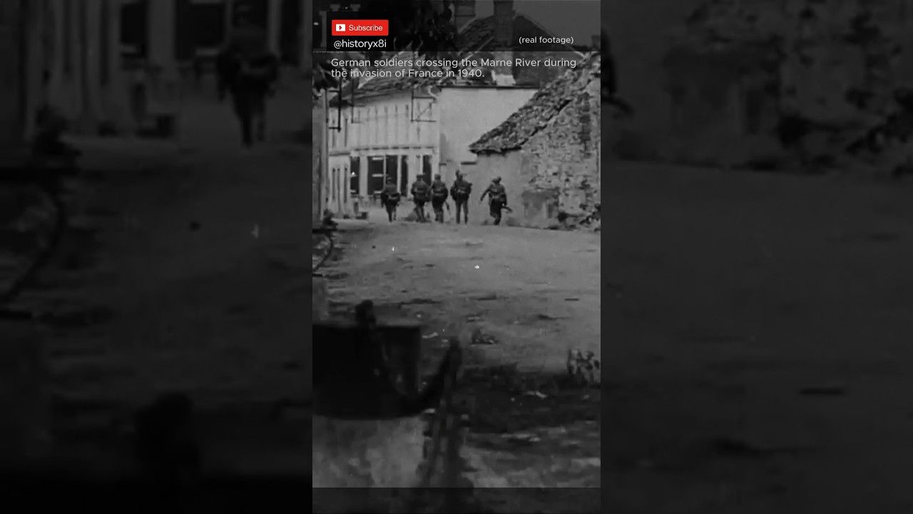 💥Crossing the Marne River, France 1940 - [Real Footage France WW2] The Battle of France 1940