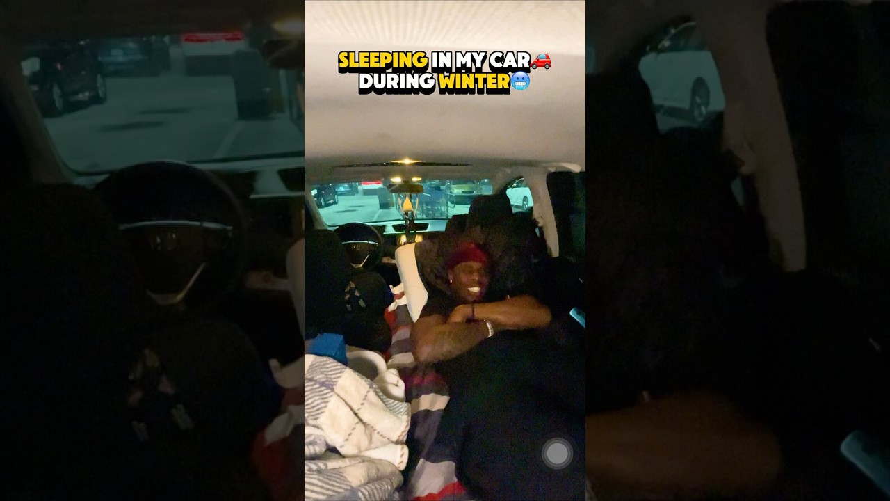 Day 79🎒🥶Sleeping In My Car DURING WINTER😵#otm