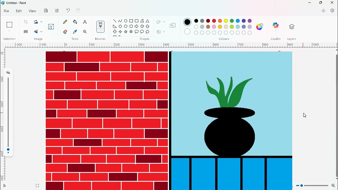 MS Paint | How to make Home Decoration in mspaint | by dev sir