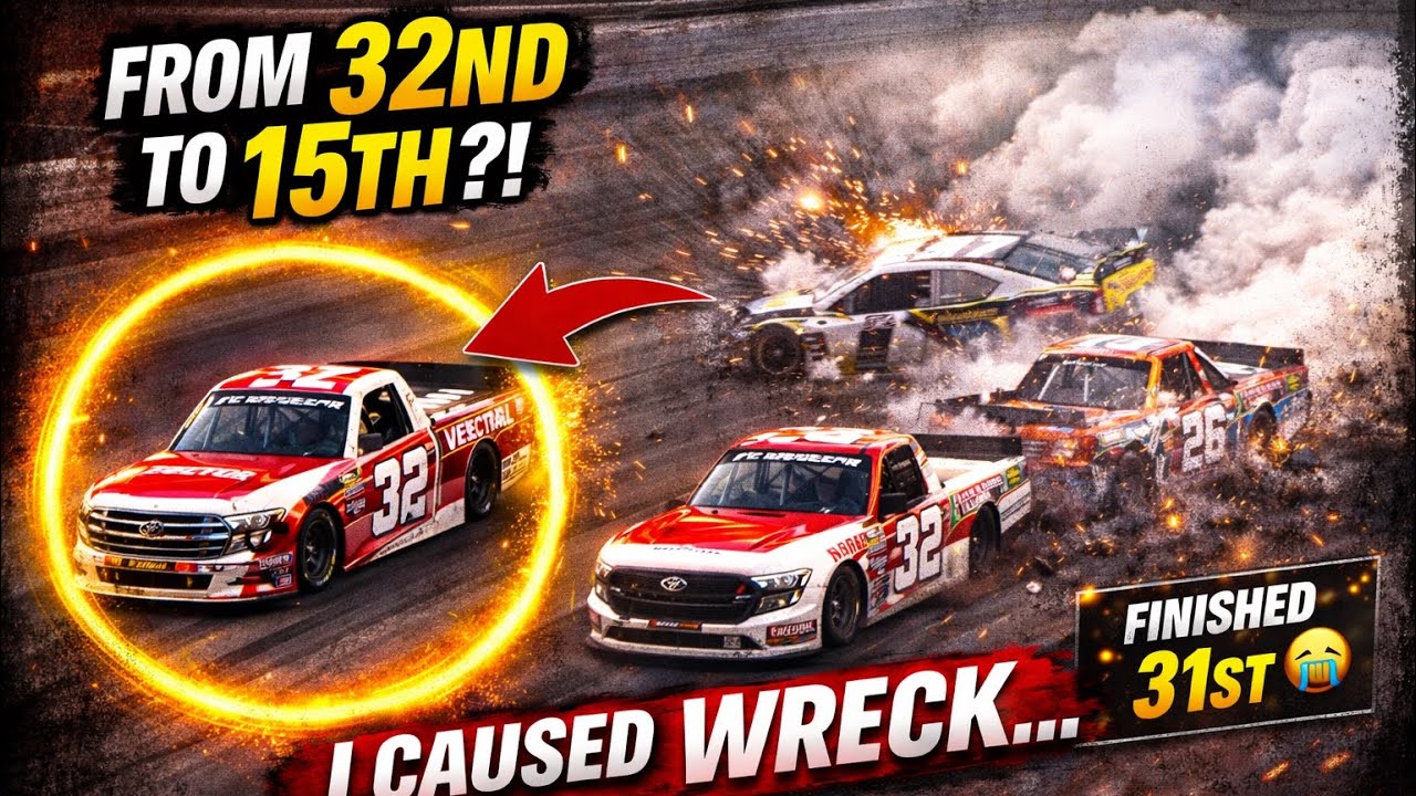 Started 32nd… Climbed to Top 15… Then Caused a Wreck 😳 | NASCAR Heat 5 Career Mode