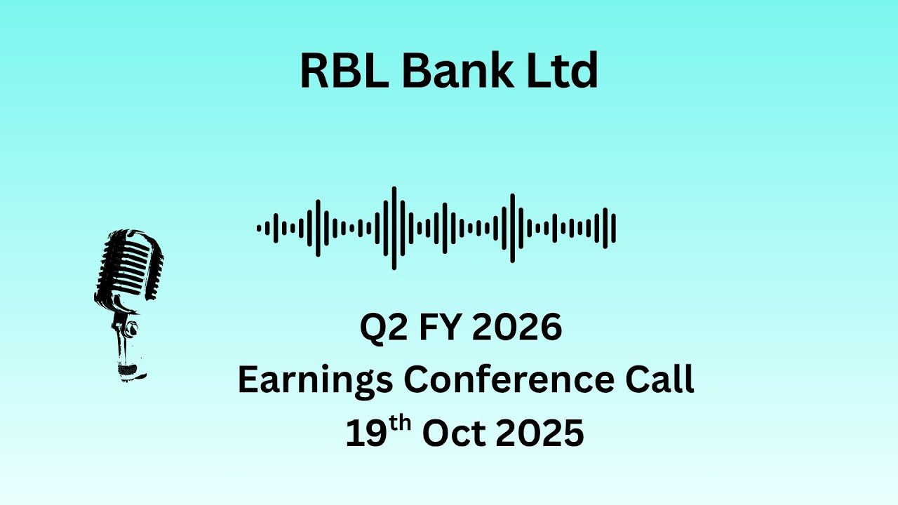 RBL Bank Ltd Q2 FY 2026 Earnings Conference Call