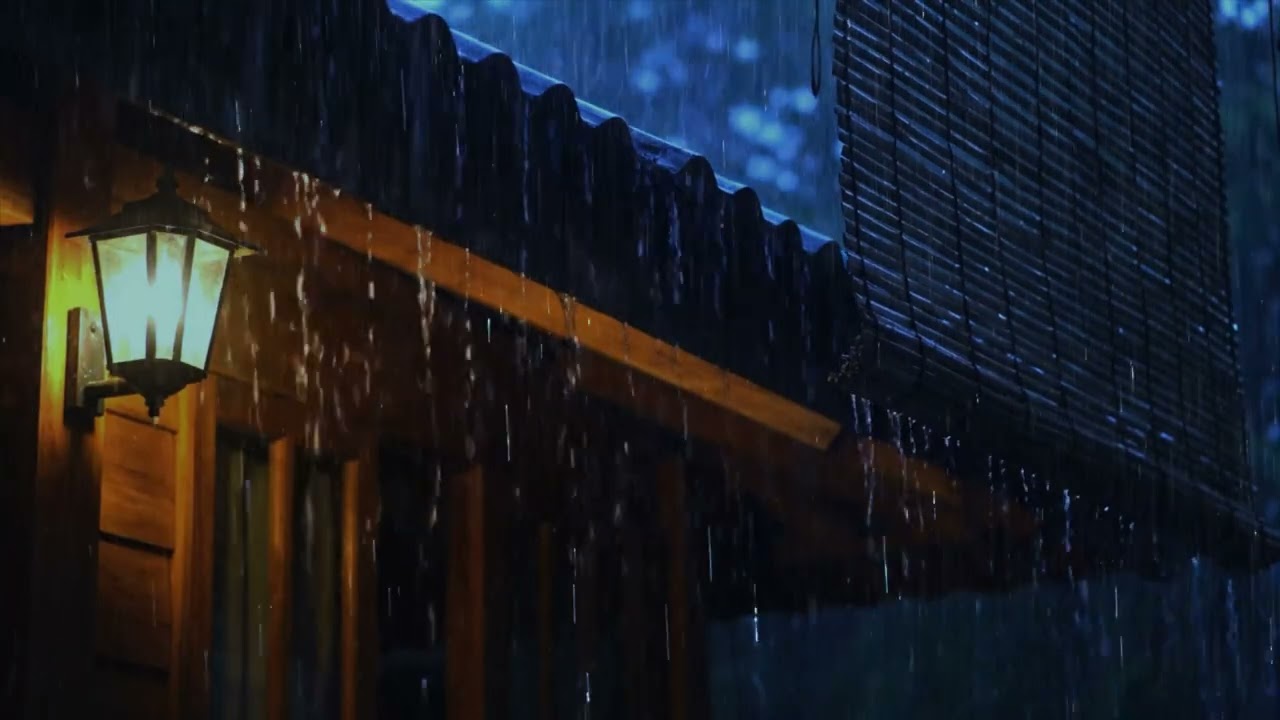 Get Over Stress to Deep Sleep Instantly 💤 Heavy Rain Sounds & Thunderstorm on a Metal Roof at Night