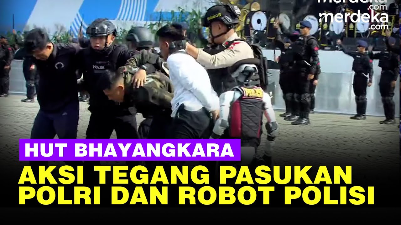 [FULL] Aksi Menegangkan Pasukan Polri & Robot Polisi di HUT ke-79 Bhayangkara