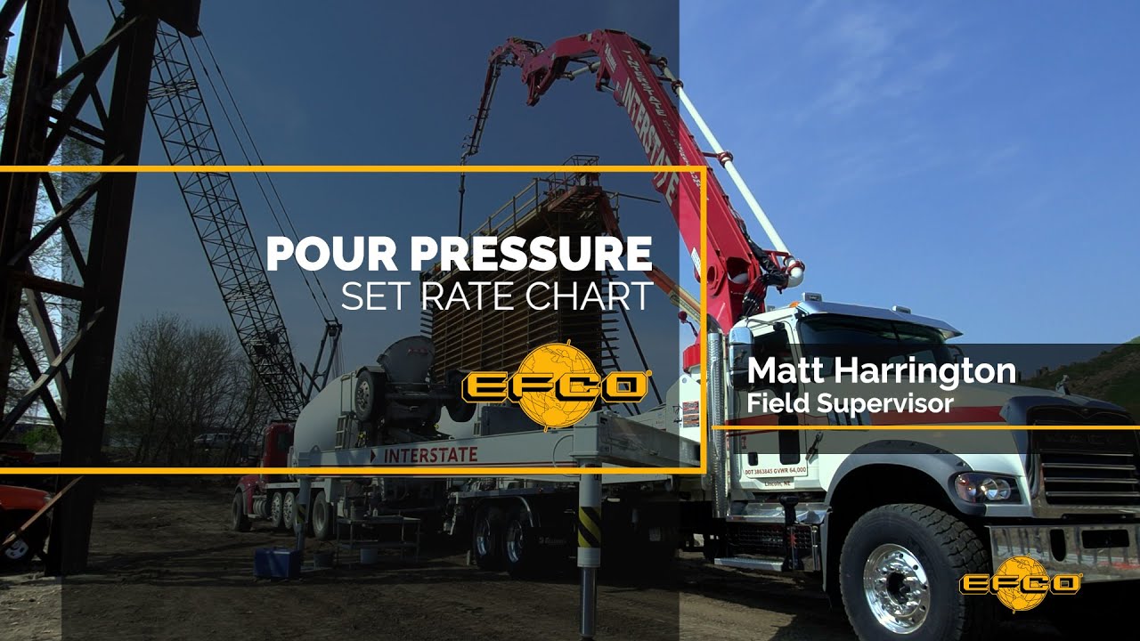Pour Pressure by EFCO - The Set Rate Chart 2024