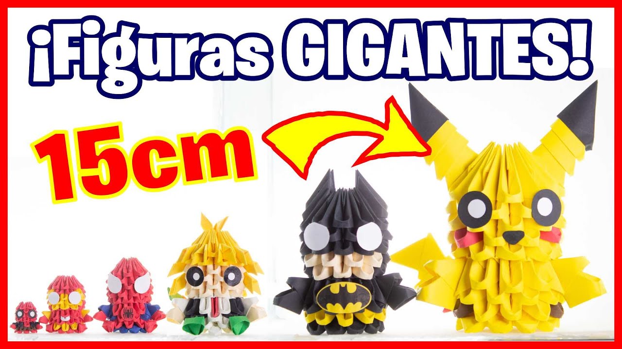 😱 Cómo hacer PIEZAS muy GRANDES para Origami 3d 😱 1/8 de hoja TUTORIAL bien Expliado