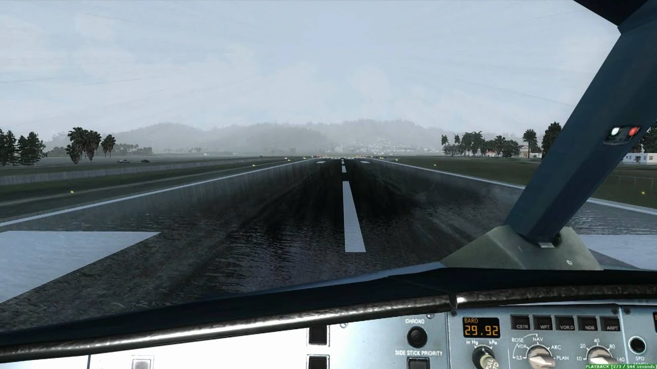 FSX Airbus landing St. Maarten - Just amazing graphics and effects! Watch in HD