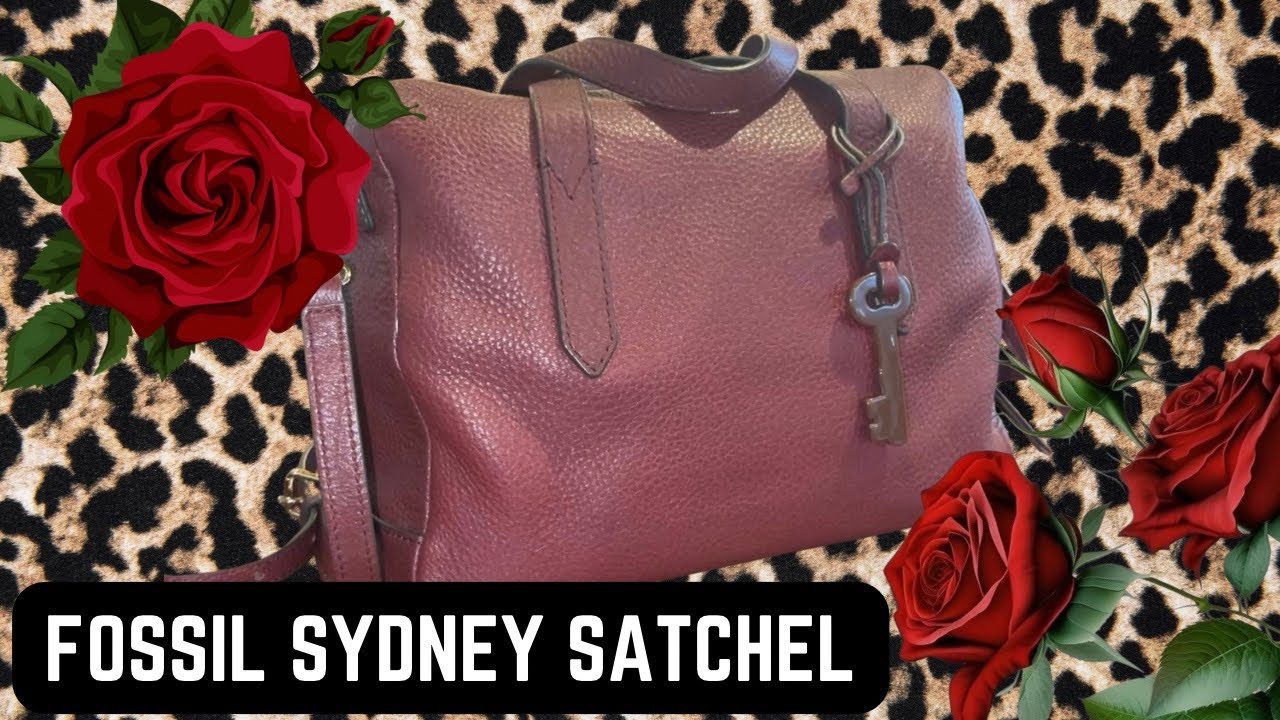 What’s in my FOSSIL SYDNEY SATCHEL #wimb #Fossil #leatherbags #pursecollection 