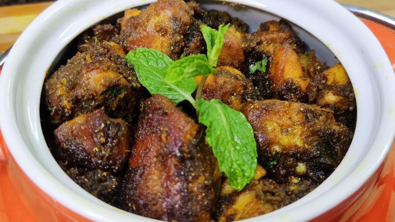 Mint Chicken Fry Recipe | Homemade Fried Chicken with Mint and Coriander | Chicken dry fry recipe
