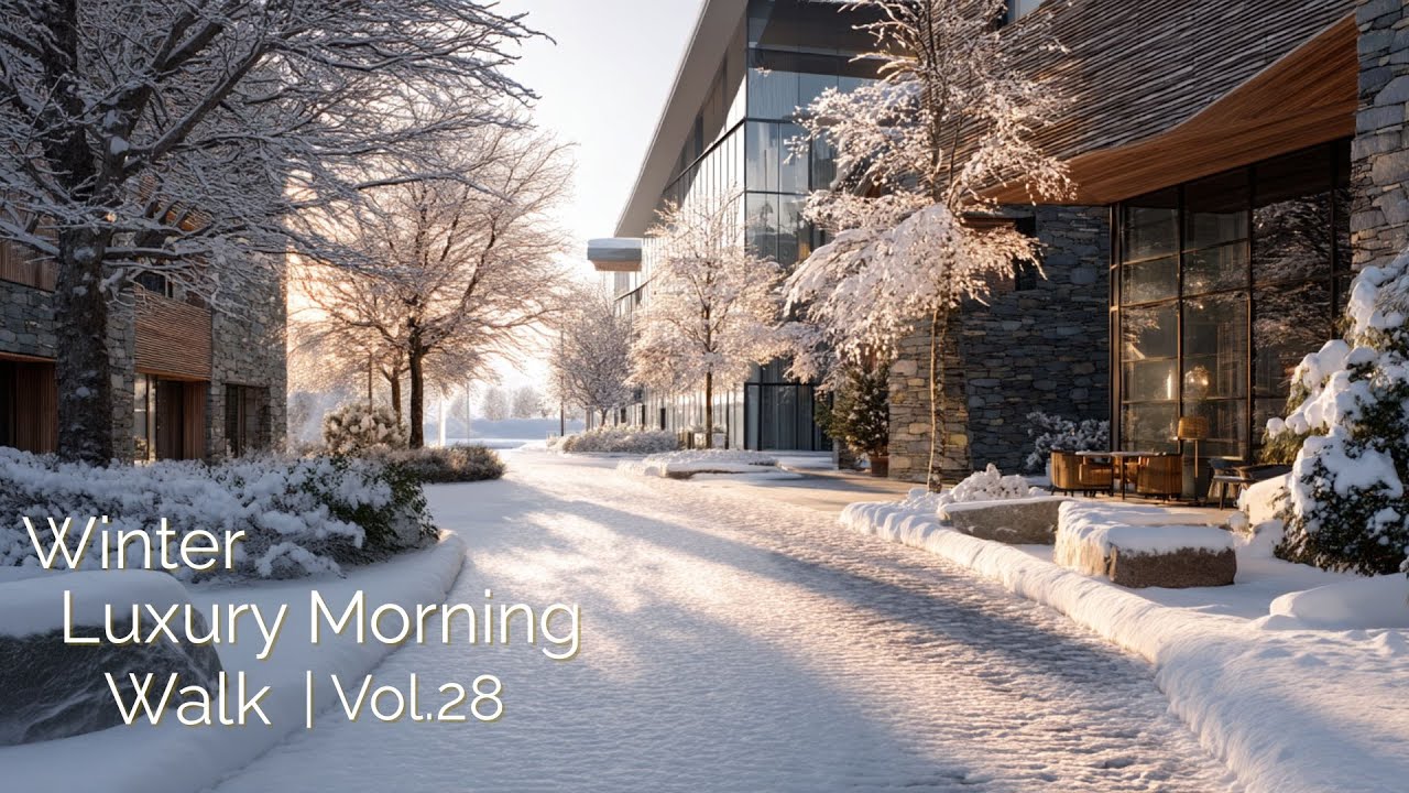 Luxury Winter Morning Walk | Calm Piano, Music Box & Marimba BGM | Vol.28