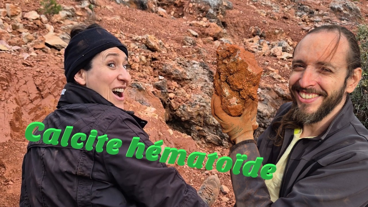 Les Calcites hématoïdes varoises, sur le Terrain avec Caroline