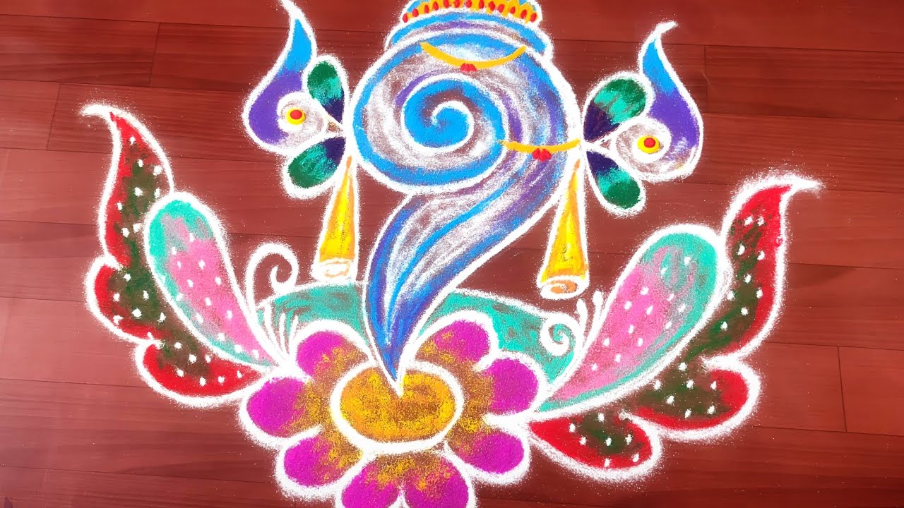 Easy rangoli for maasi magam.. beginners sangu kolam