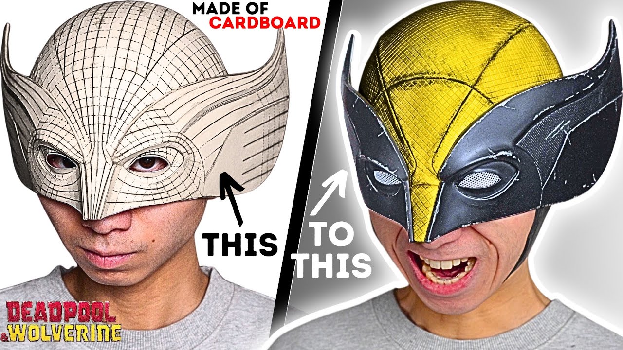 Making The PERFECT WOLVERINE Mask... Out Of Cardboard