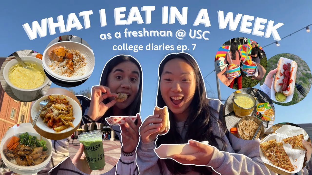 台灣留學生在南加大的食堂都吃些什麼呢？| WHAT I EAT IN A WEEK as a FRESHMAN at USC | usc vlog 07 | Michelle Lee