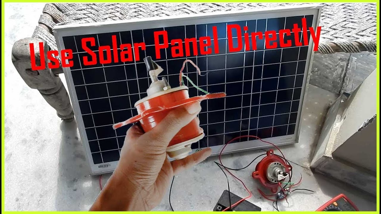 Running 12V Dc Load Directly From Solar Panel Without Battery