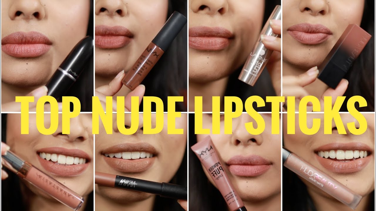 BEST BROWN NUDE LIPSTICKS FOR BROWN / INDIAN SKIN | MY TOP 8 NUDE LIPSTICKS | DRUGSTORE AND HIGH END