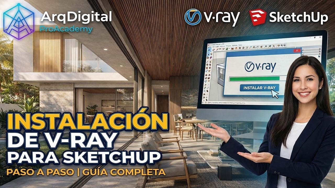 🖥️ Cómo INSTALAR V-RAY para SketchUp | Instalación y Activación