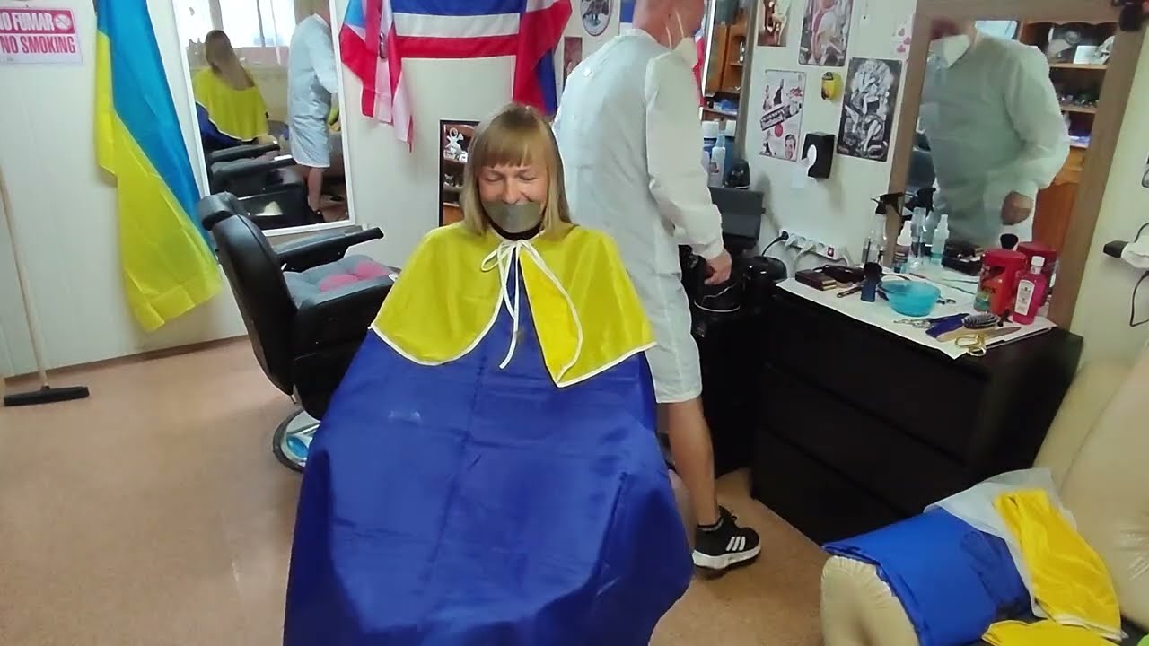 Sexy girl CLAUDIA forced haircut ✂️💈