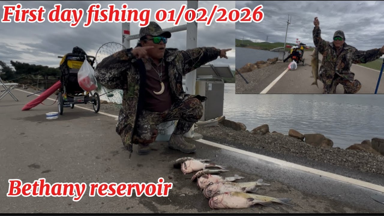 01/02/26 Happy 2026 New Year 🎊First day catfishing at Bethany Reservoir.