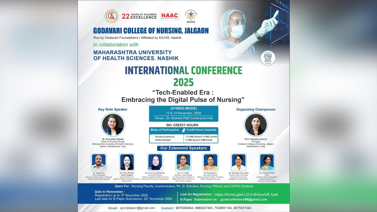 International Conference, Godavari college of nursing jalgaon 13/14  November 2025