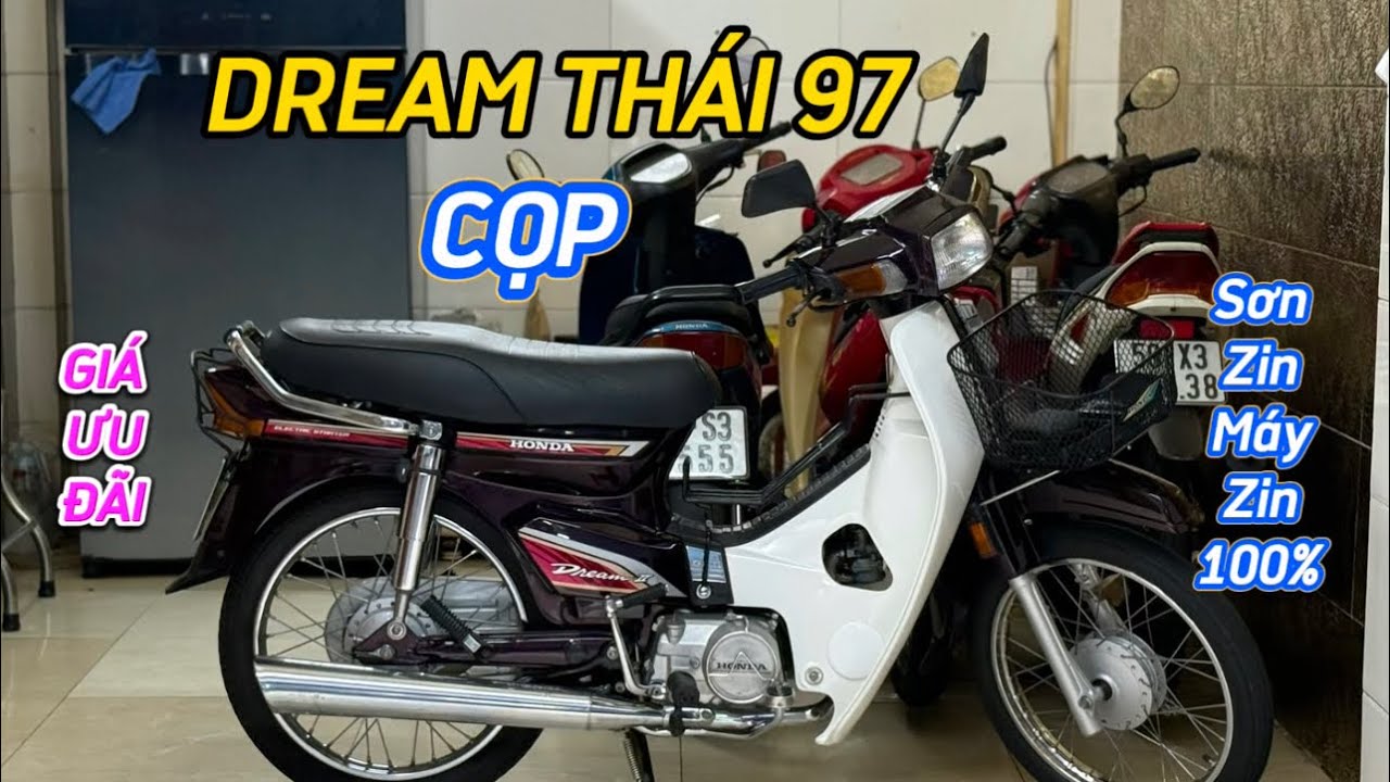 Honda Dream Thái tem lửa 1997 . Chính chủ . Sơn zin đẹp xuất sắc . Máy zin đầu nồi chưa rớt