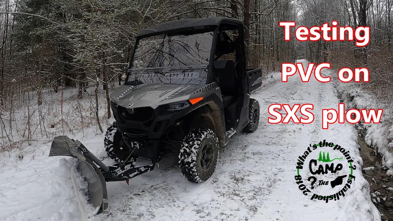 Plowing snow with SXS and PVC pipe